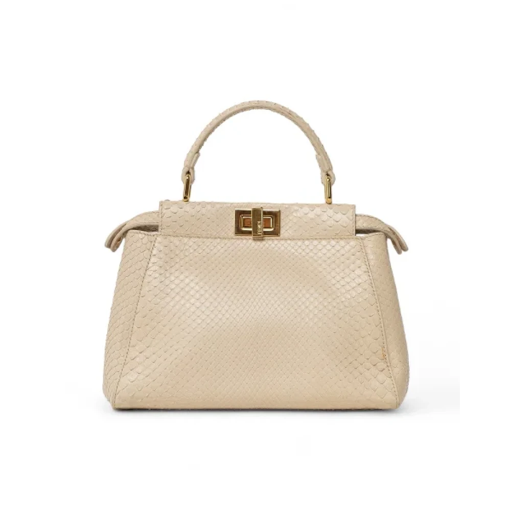 Fendi Vintage Pre-owned Fabric crossbody-bags Beige Dames