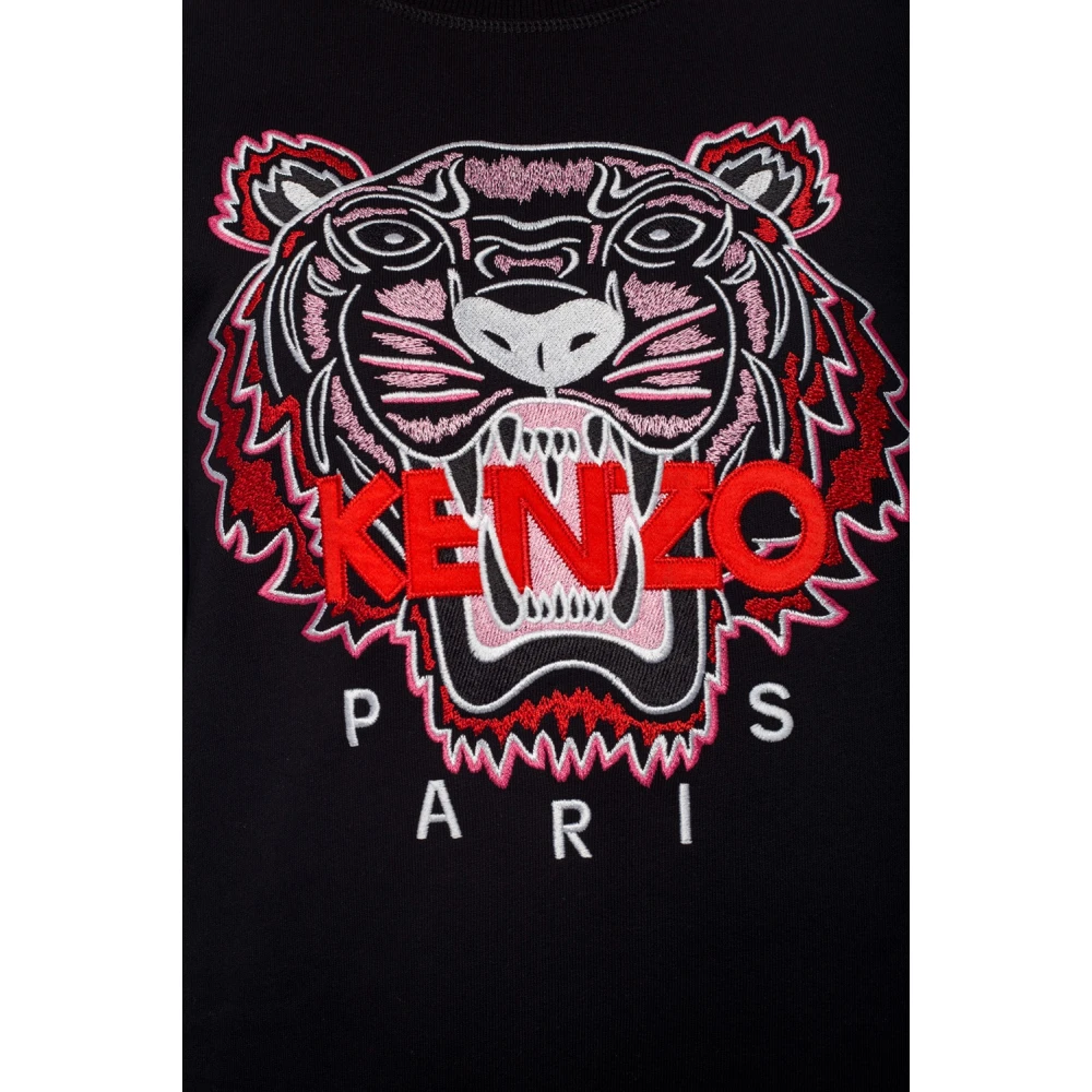 Kenzo Logo-geborduurde jurk Black Dames