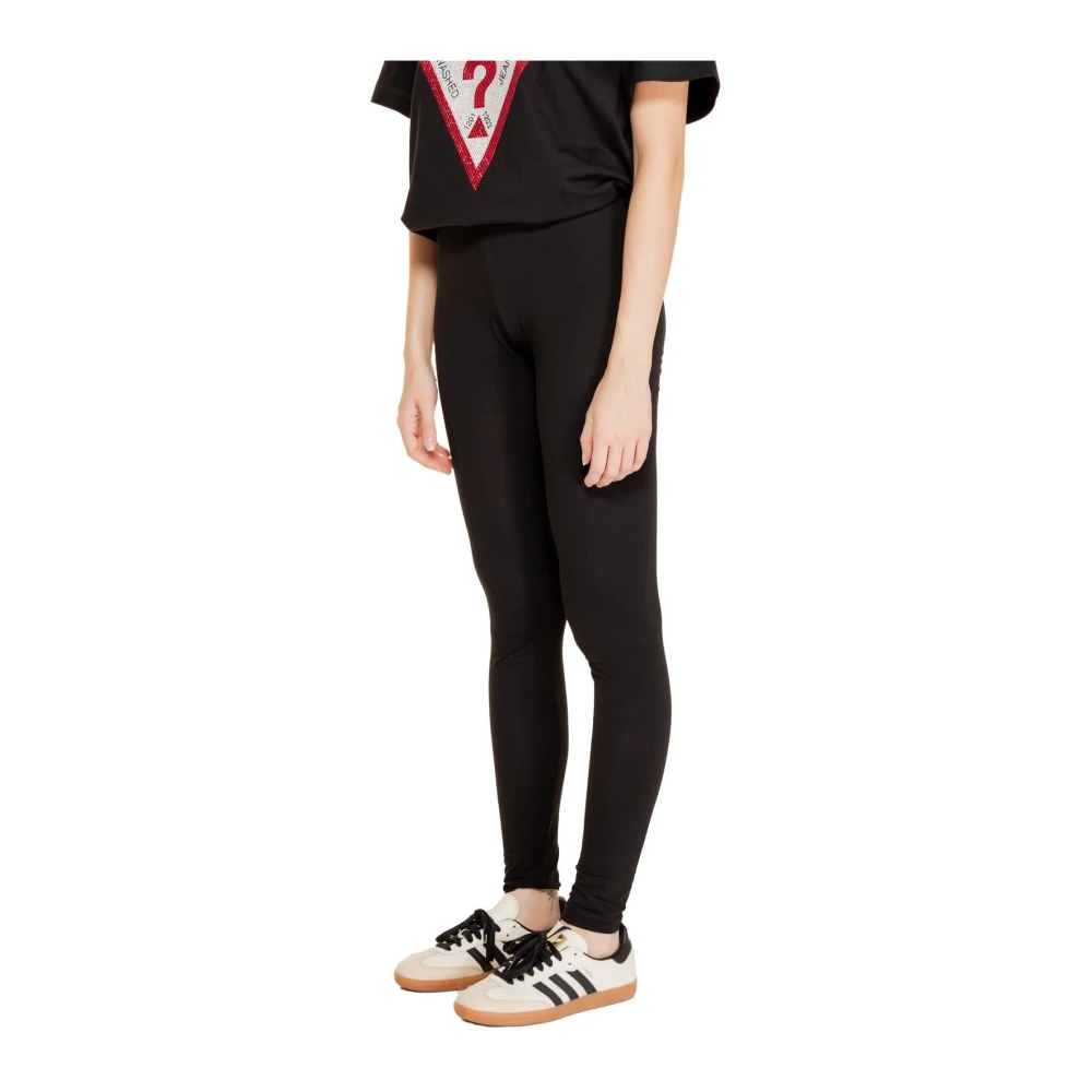Jacqueline de Yong Zwarte Katoenen Leggings Activewear Black Dames
