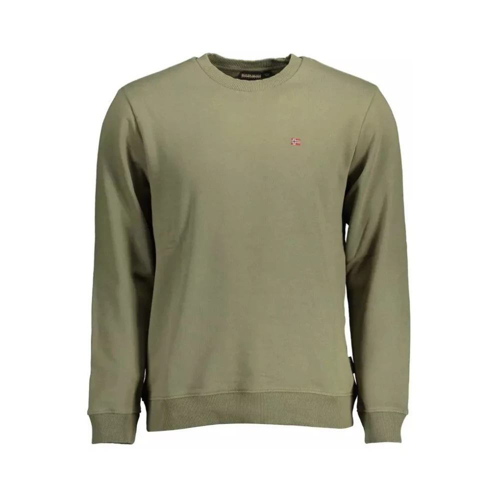 Grønn Brodert Sweatshirt