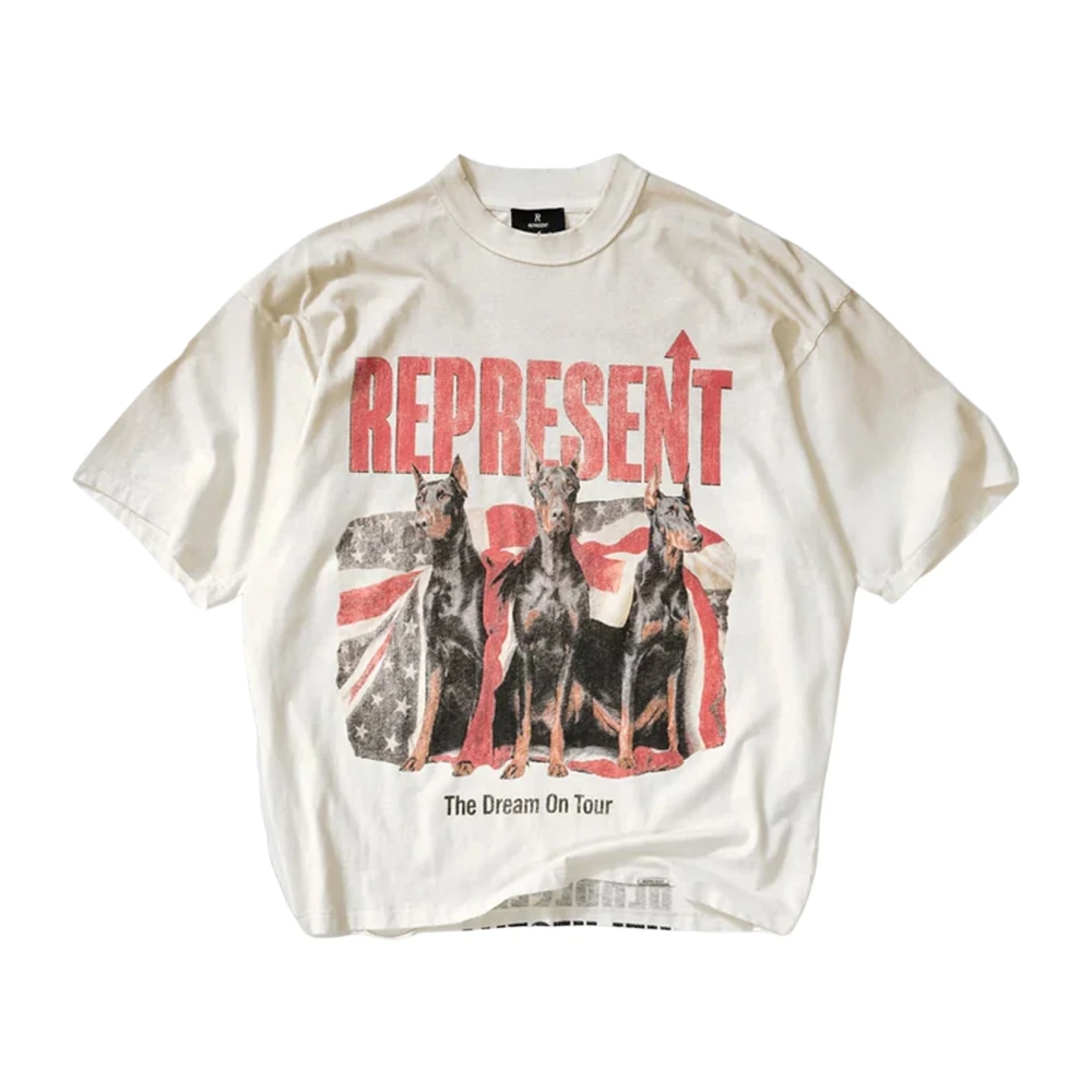 Represent Men's White T-Shirts, S, Dream On Tour T-Shirt