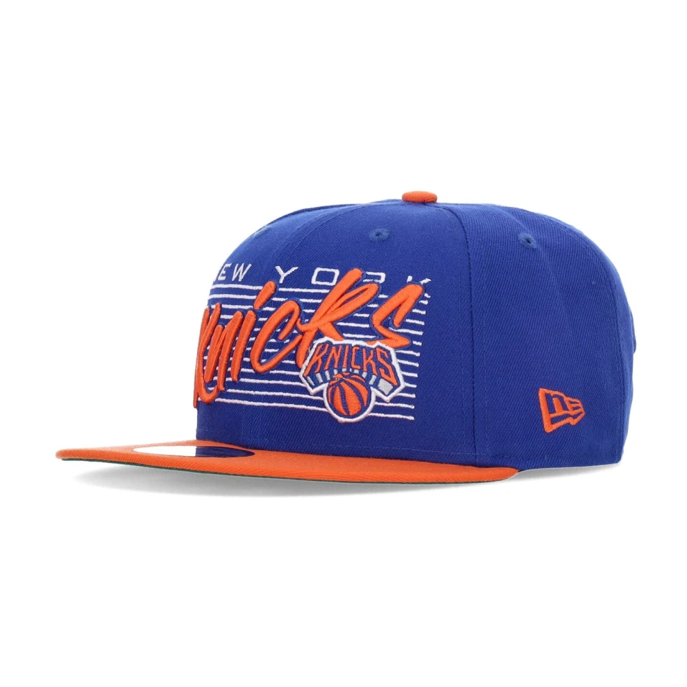 New Era Unisex Blue Hats & Caps, S, Nba Team Wordmark Flat Visor Cap