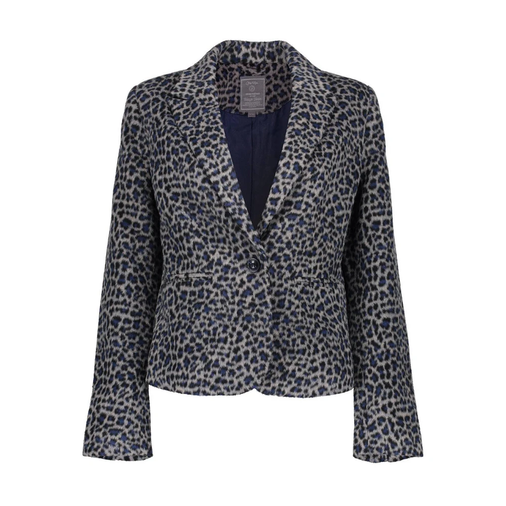Geisha Luipaardprint Blazer Gray Dames