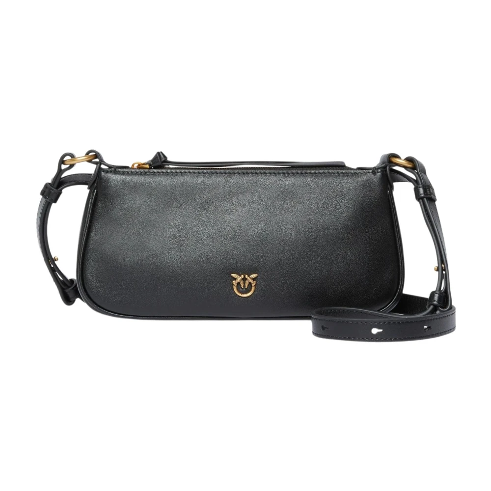 Pinko Women's Black Mini Half Moon Baguette - Cross Body Bags - One Size - Bags