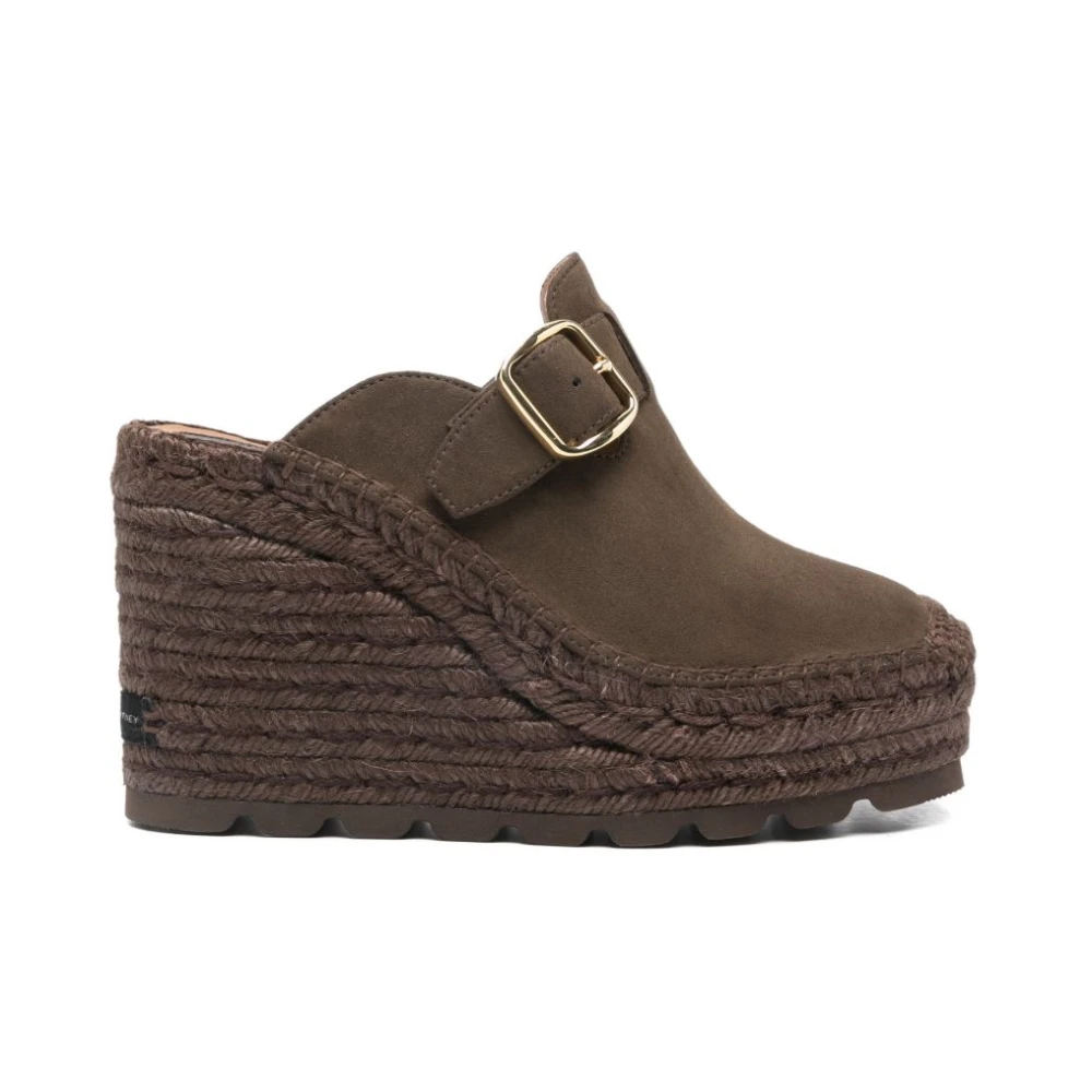 Stella Mccartney Women's Brown Gaia Suede Clogs