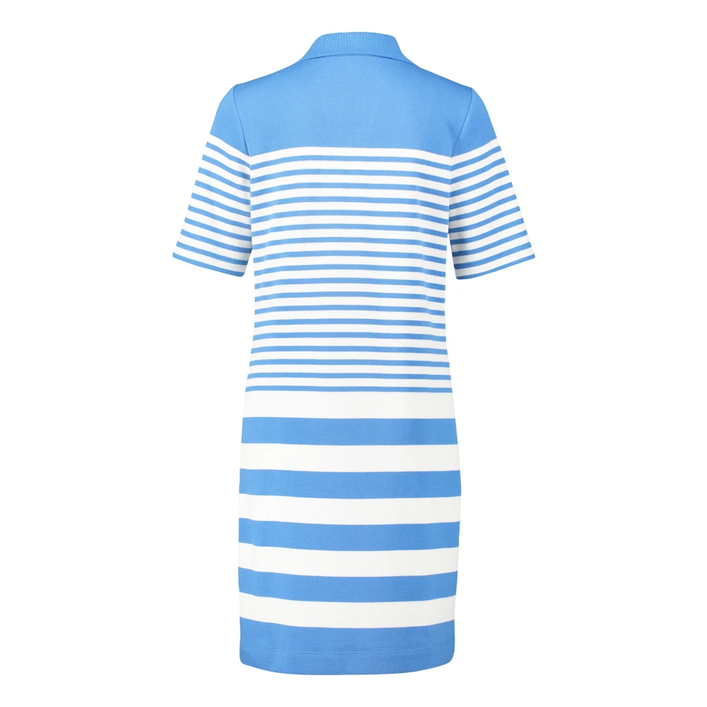 Betty & Co Gestreepte Polo Kraag Sweat Jurk Blue Dames