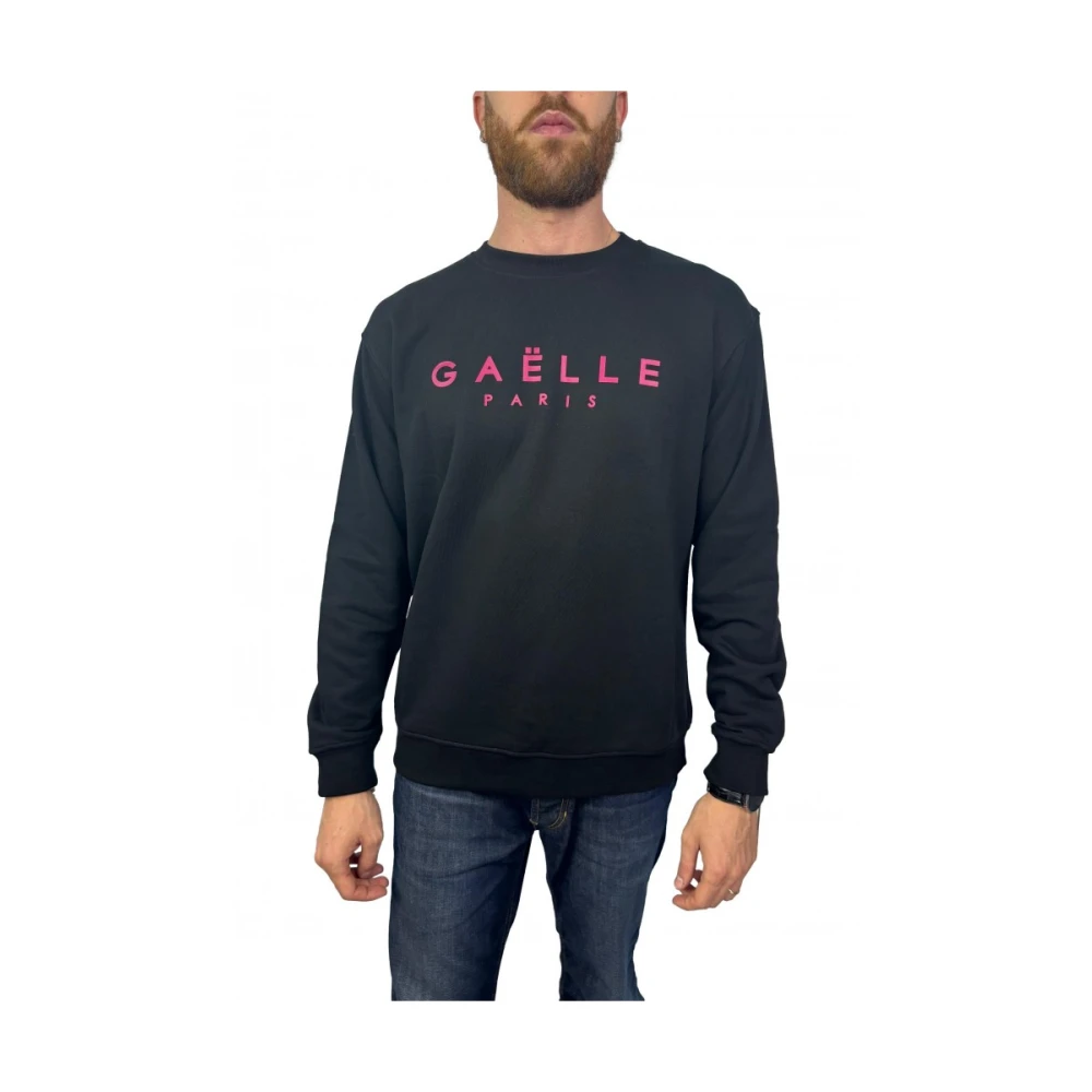 Gaëlle Paris Zwarte Katoenen Sweater Black Heren