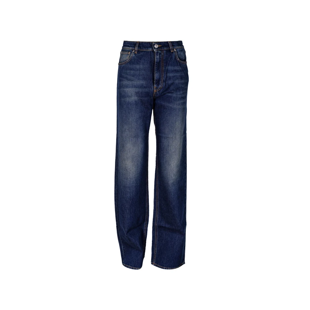 Mauro Grifoni Hoge taille bootcut denim jeans Blue Dames