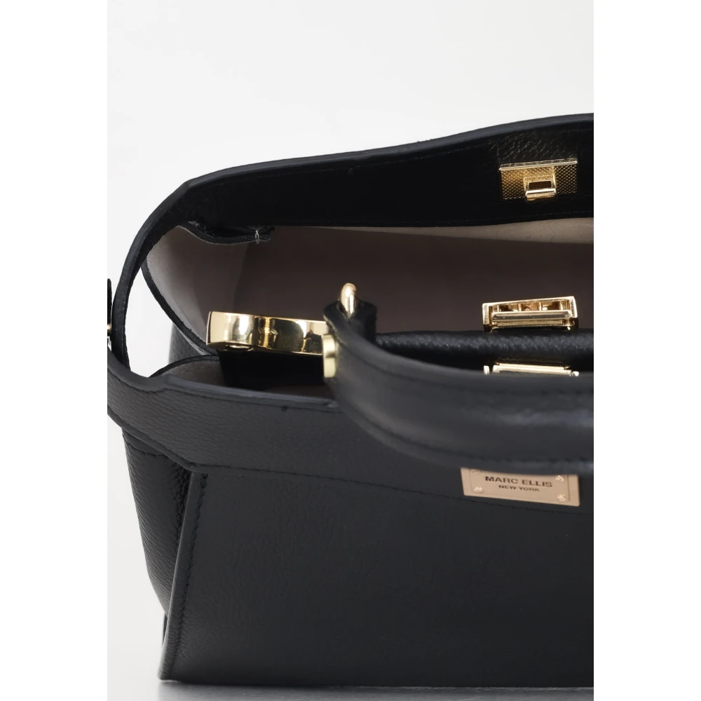 Marc Ellis Elegante zwarte handtas met afneembare bandjes Black Dames