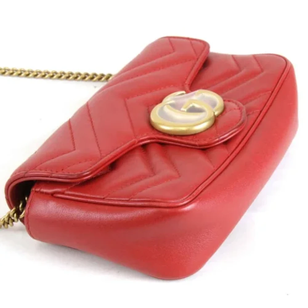 Gucci Vintage Pre-owned Leather gucci-bags Red Dames