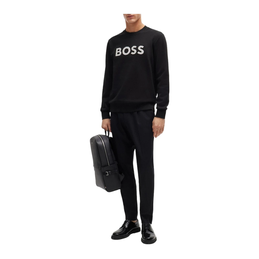 Boss Zwarte hoodie c-soleri stijl Black Heren
