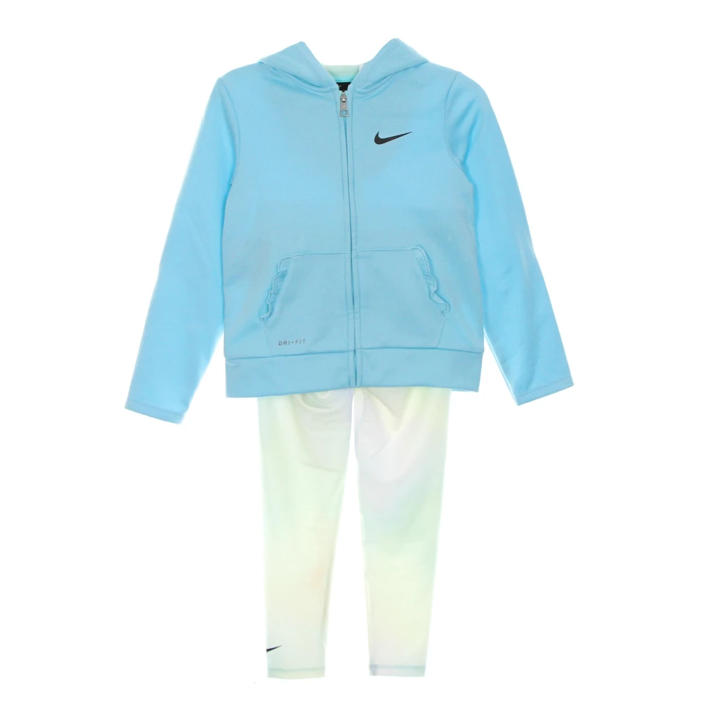 Nike Flickor Tracksuit Set med Leggings Blue, Flicka