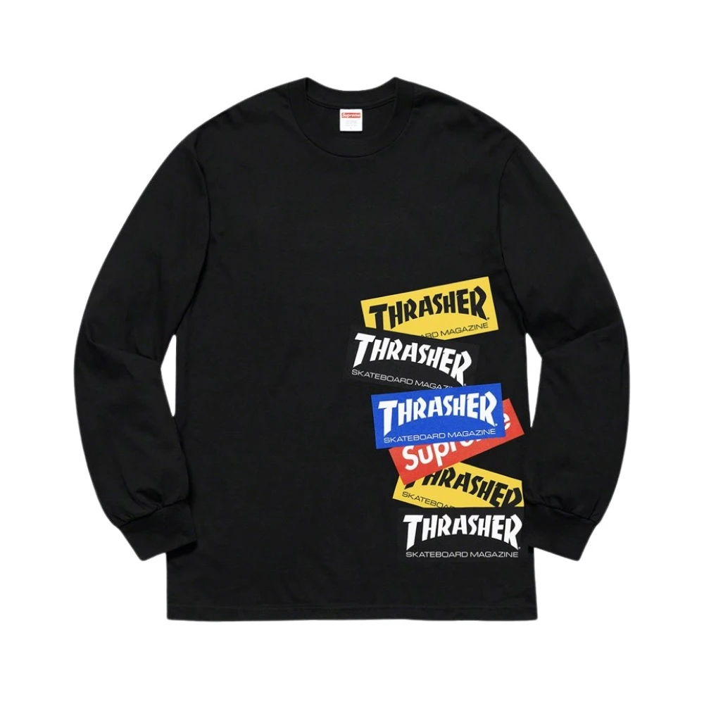 Supreme Limited Edition Multi Logo Longsleeve Tee Black Heren