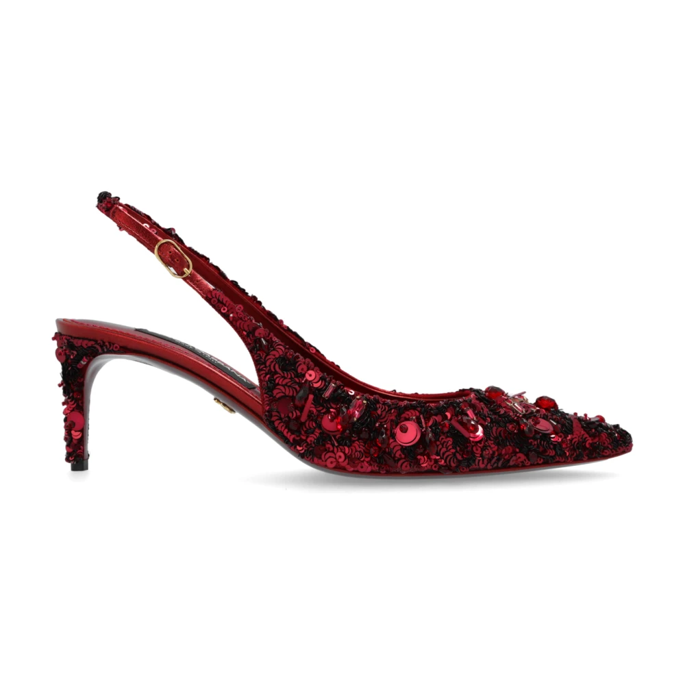 Dolce & Gabbana Mujer Rojo Zapatos, Talla: 37 Eu