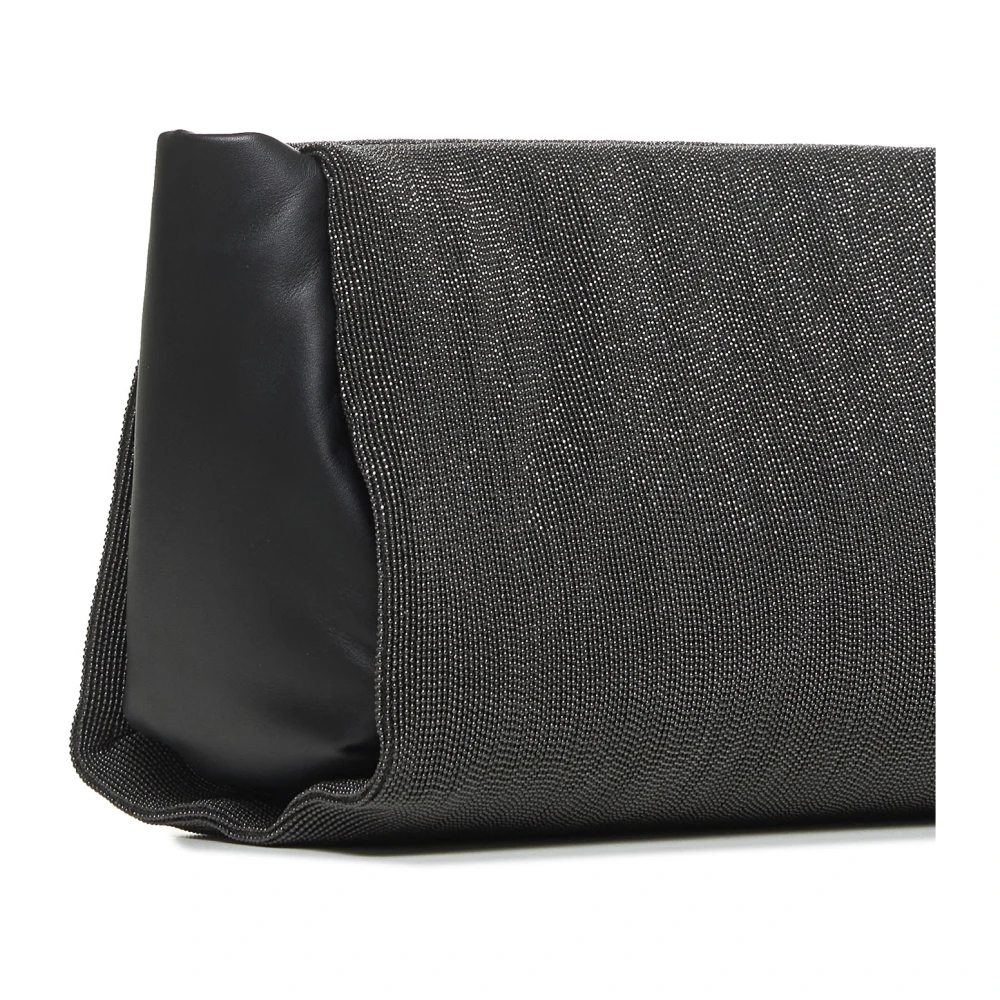 BRUNELLO CUCINELLI Zwarte Precious Clutch Tas Black Dames