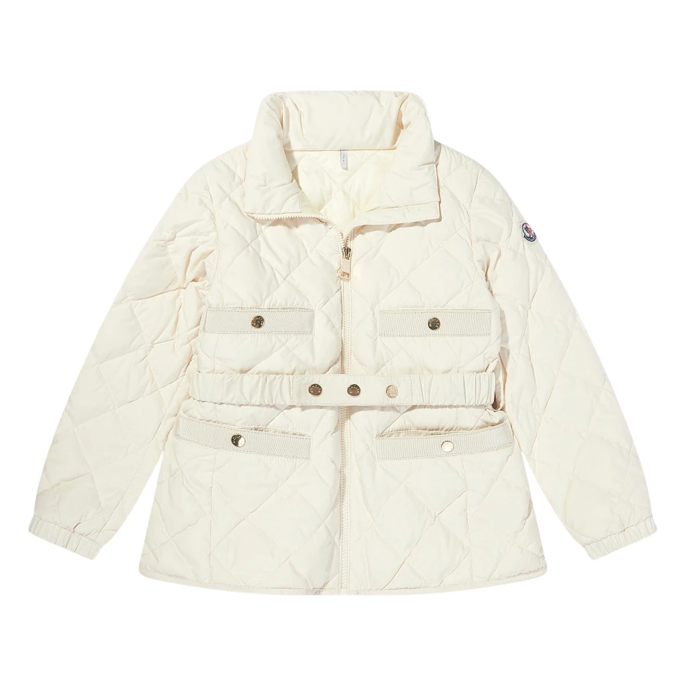 Moncler Girls Beige Winter Jackets, 4 Y, Ivory Down Padded Philanta Jacket