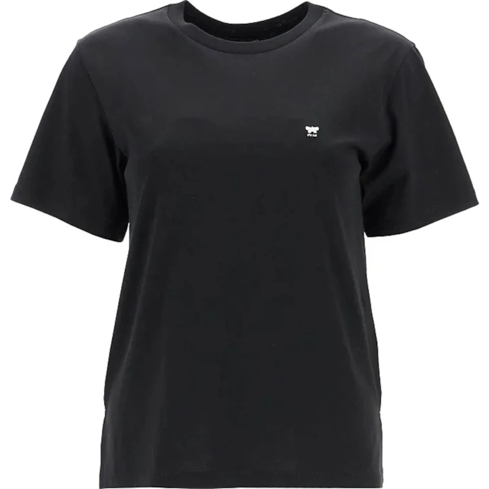 Max Mara Weekend Essentiële Zwarte Katoenen T-shirt Black Dames