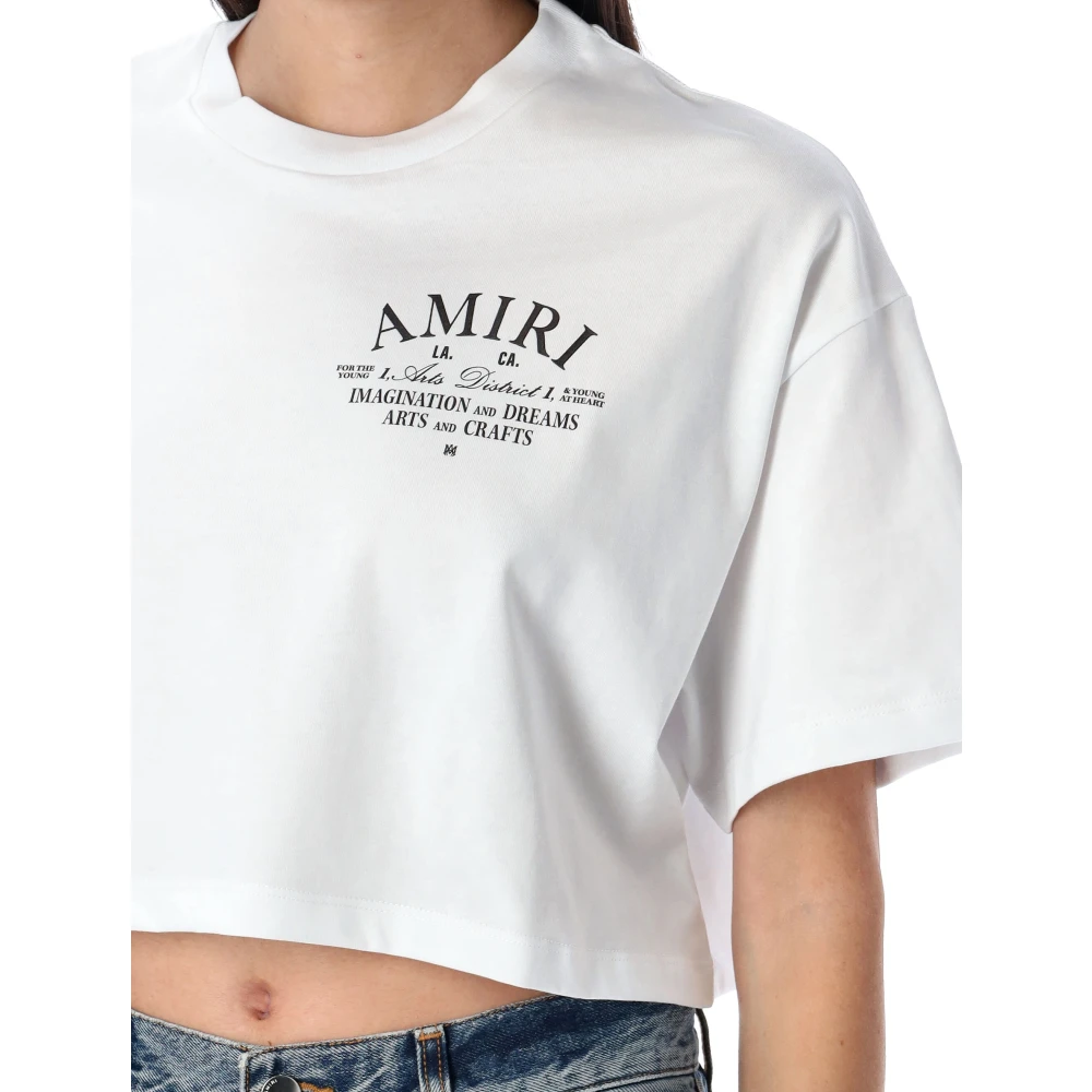 Amiri Witte Arts District Cropped Tee White Dames