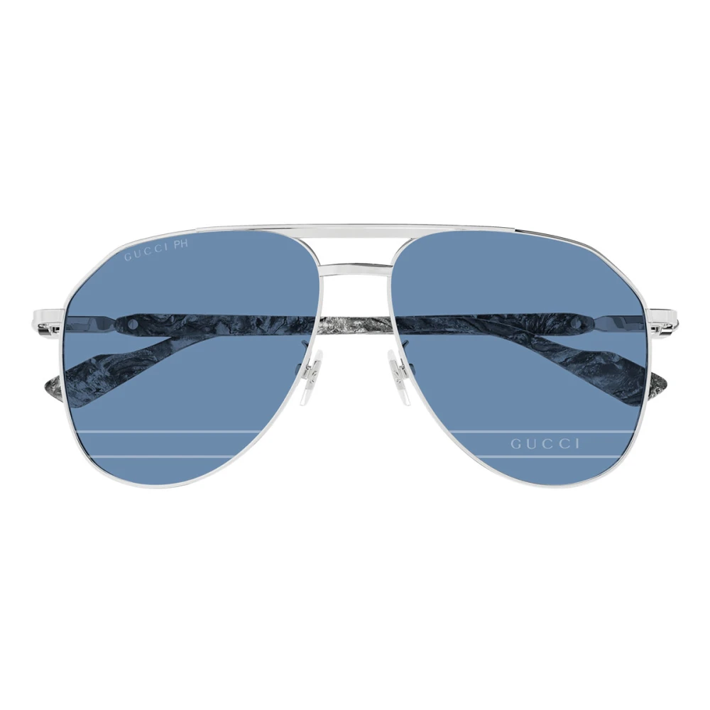 Gucci Vintage Pilot Oversize Solglasögon Fotokromatisk Gray, Herr