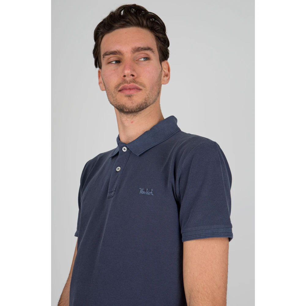 Woolrich Polo Shirt Blue Heren