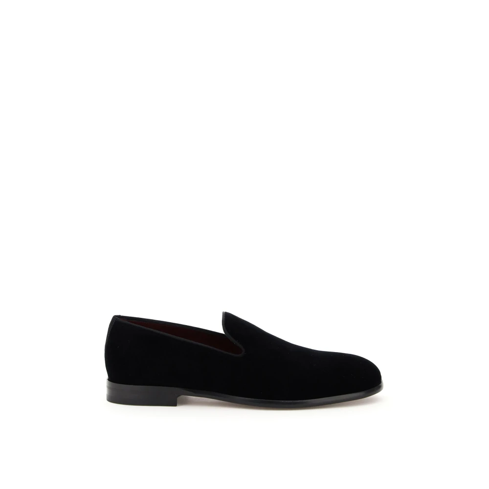 Dolce & Gabbana Luxe Velvet Leonardo Loafers Black Heren
