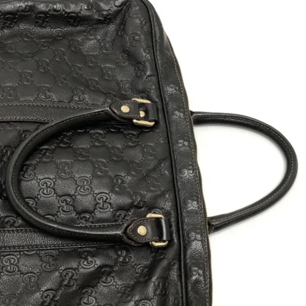 Gucci Vintage Pre-owned Leather gucci-bags Black Heren