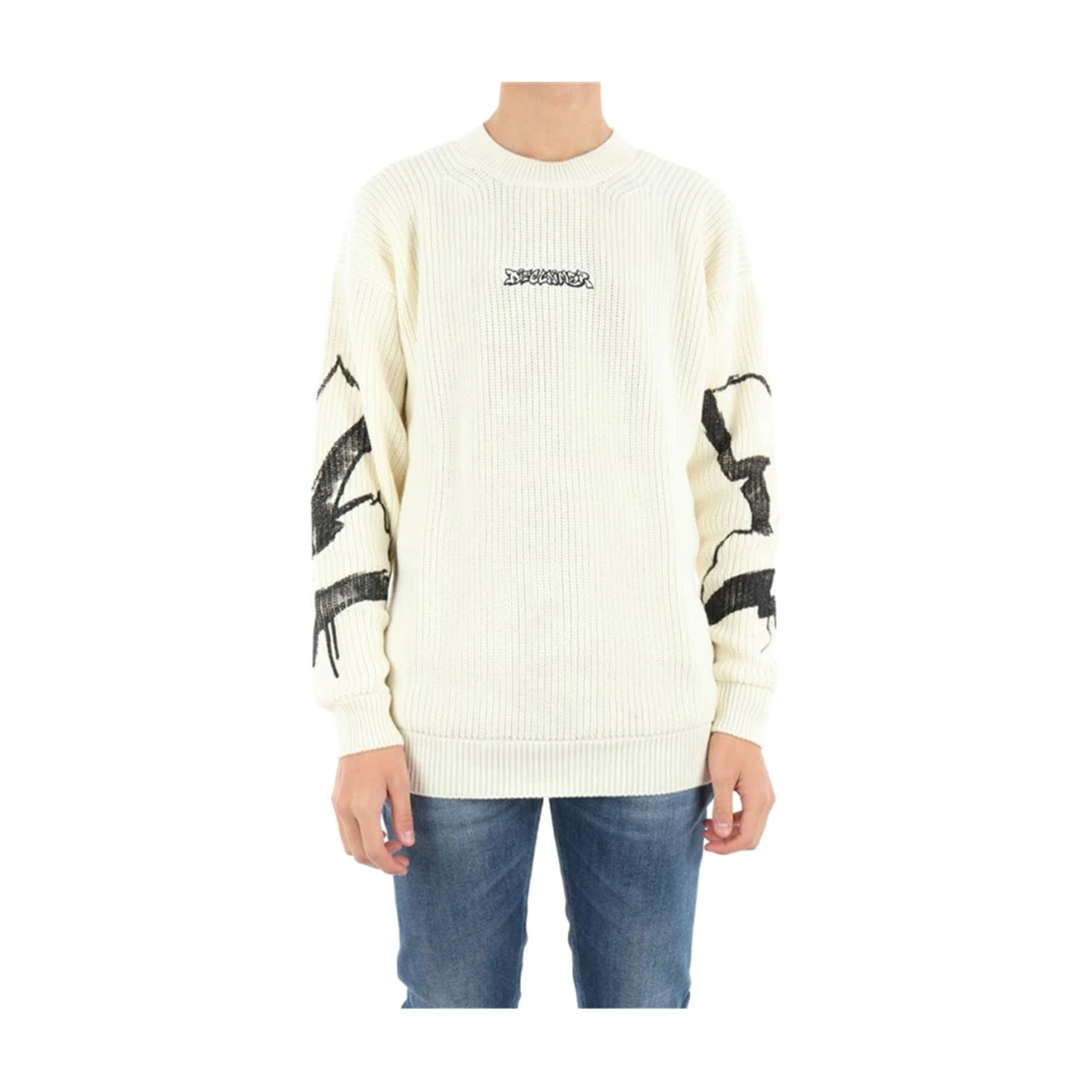 Disclaimer Casual Witte Trui Beige Heren