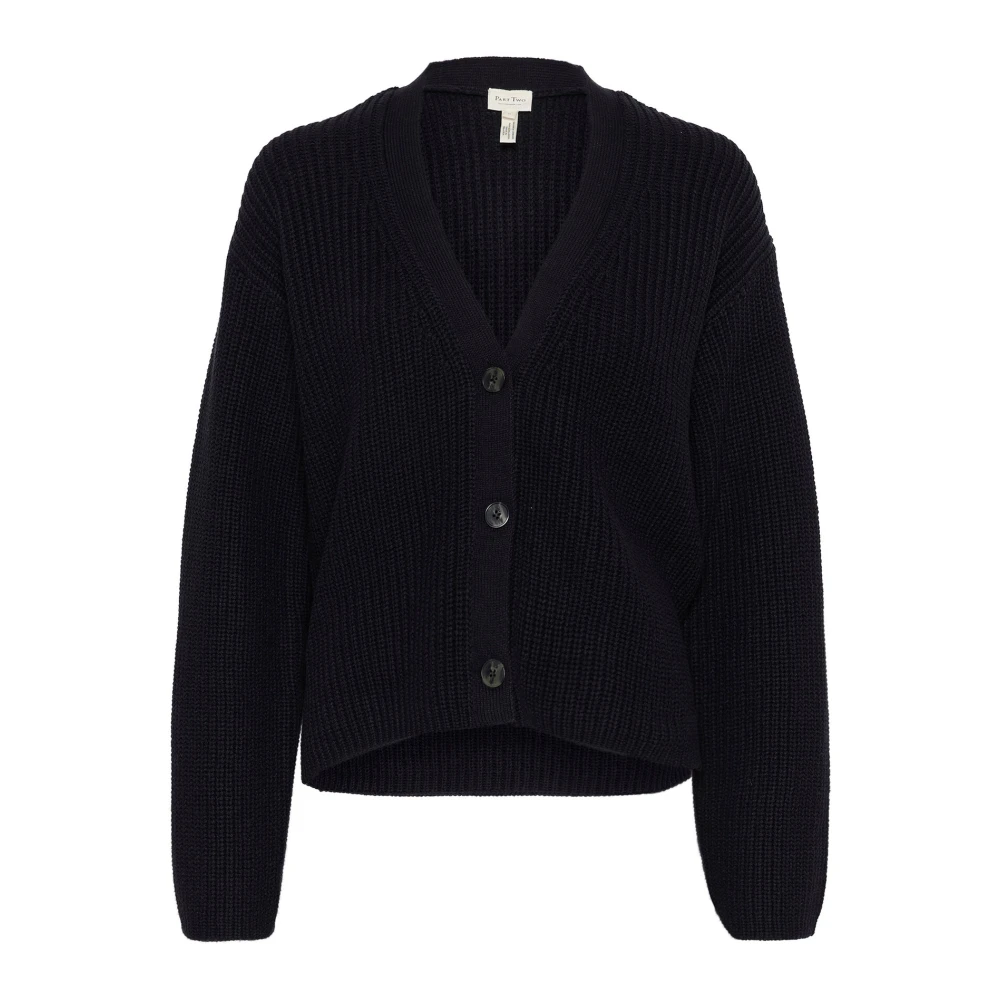 Part Two Zachte Gebreide Vest Donkerblauw Blue Dames