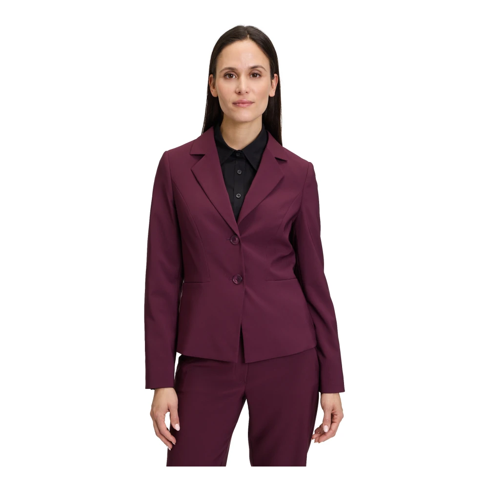 Betty Barclay Getailleerde Blazer Lange Mouw Purple Dames