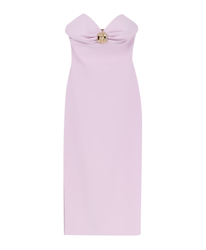 robe-rose-drapee-avec-fente-laterale