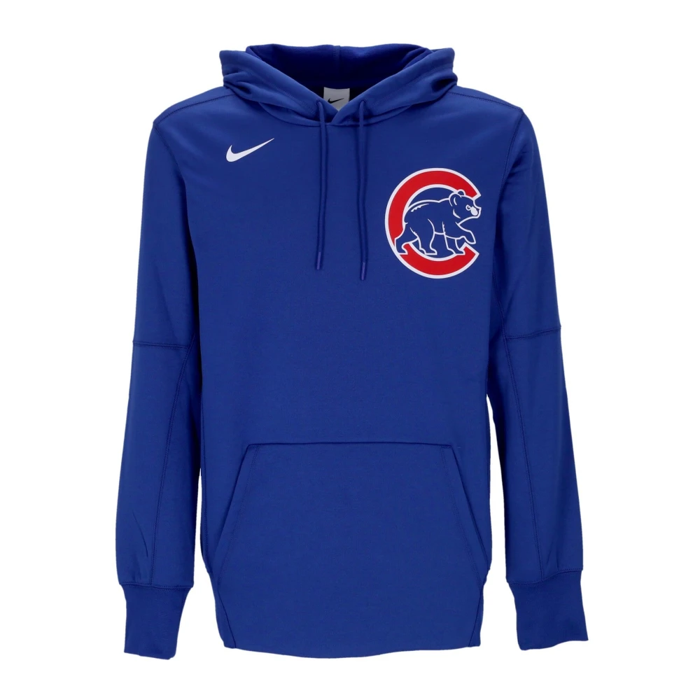 Nike Chicago Cubs Wordmark Hoodie Sweatshirt Blue Heren