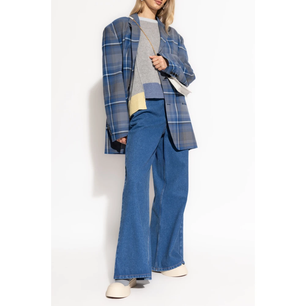 Marni Wijde broek Blue Dames