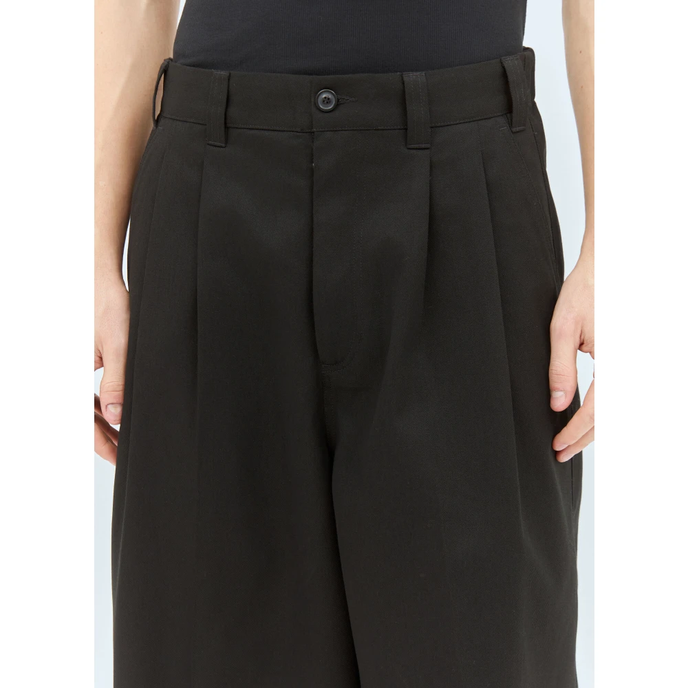 Maison Margiela Twill Trekkoord Maatwerk Broek Black Heren