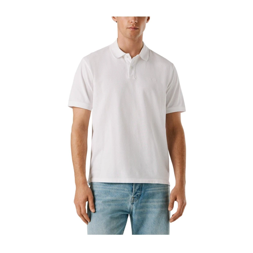 Pepe Jeans Men's White Polo Shirts, M, Oscar Polo