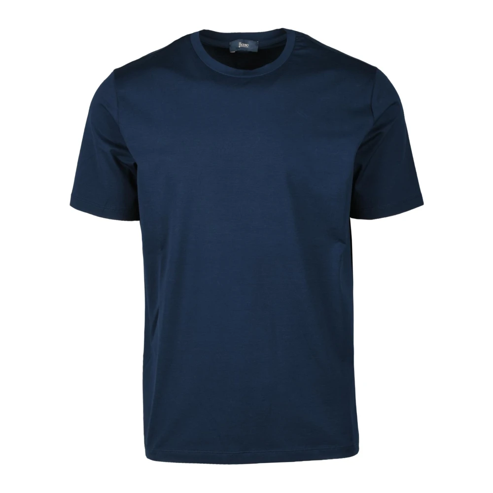 Herno Katoen Elastaan T-shirt Black Heren