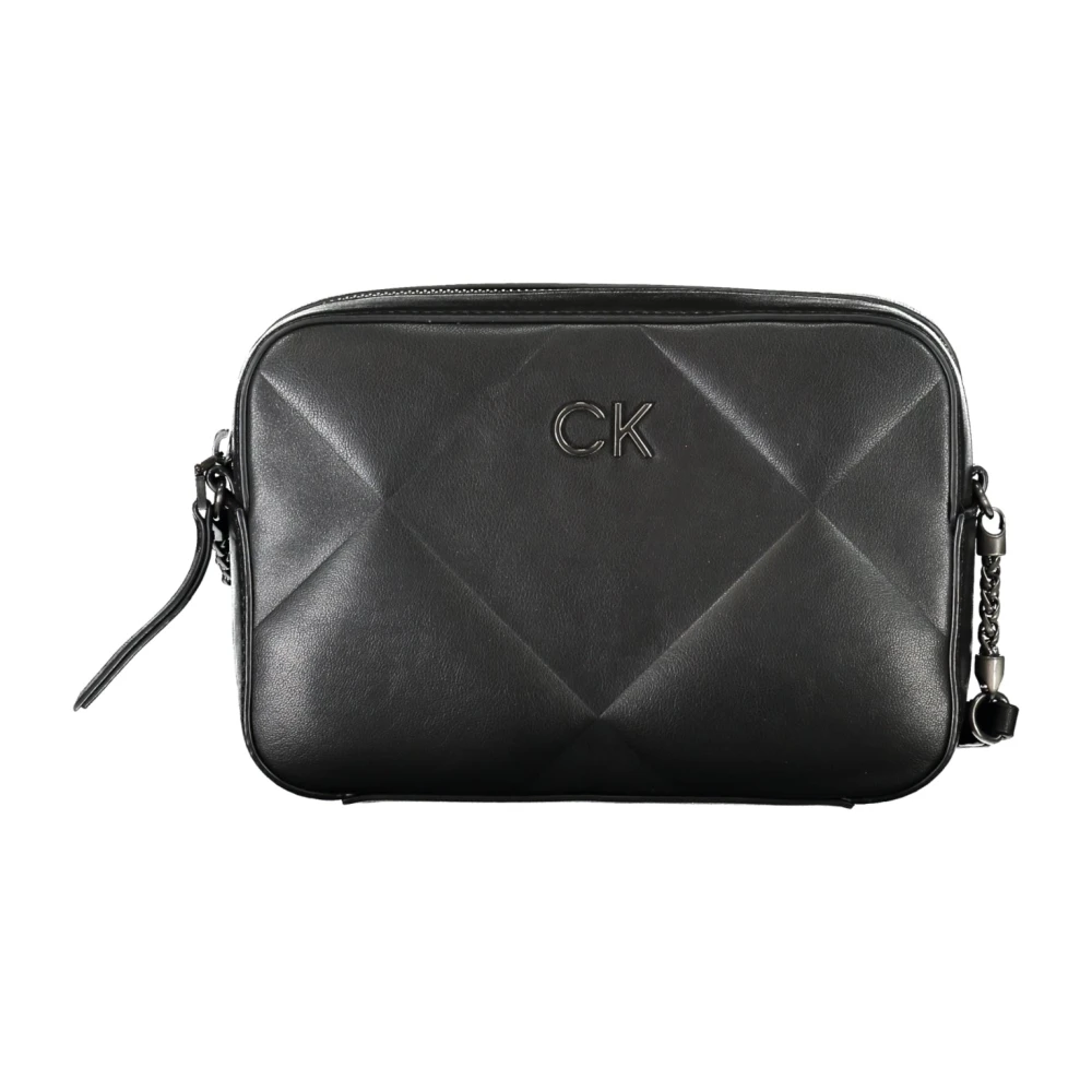 Calvin Klein Svart Crossbody Väska med Justerbar Rem Black, Dam