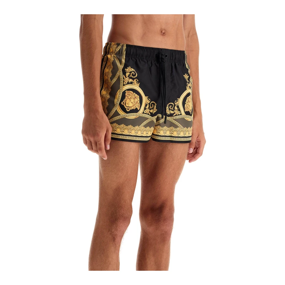 Versace Mythische Print Zwembroek Black Heren