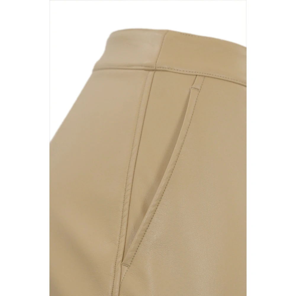 Twinset Kunstleren cropped broek Beige Dames