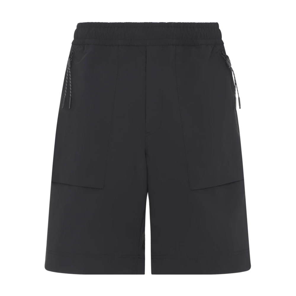 Moncler Black Technical Froissé Shorts - Male - Casual Shorts - M - Shorts