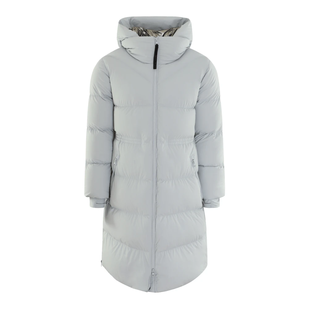 Woolrich Lång Puffer Parka Jacka Blue, Dam