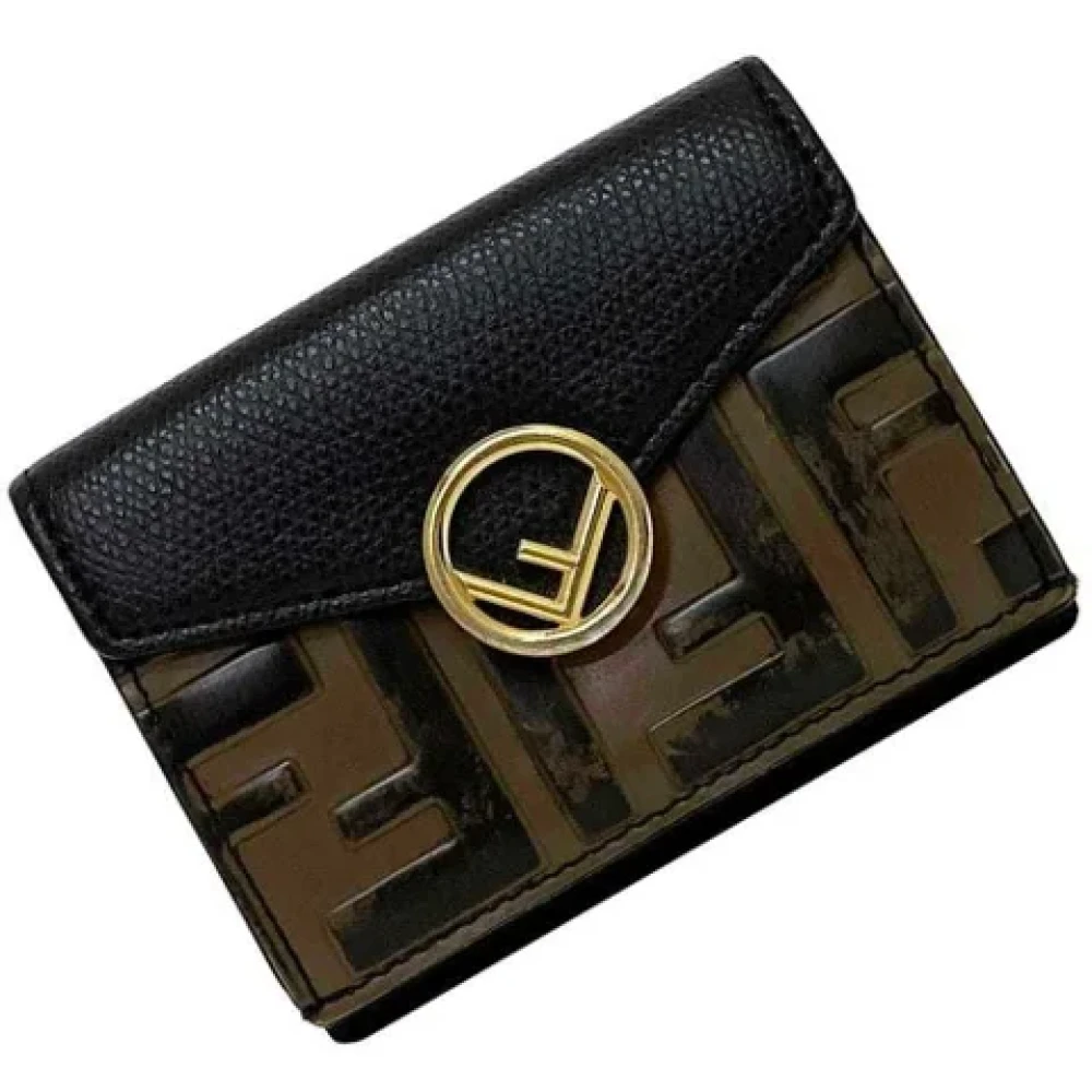 Fendi Vintage Pre-owned Leather wallets Black Dames