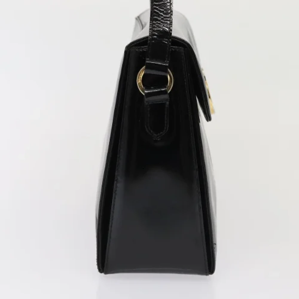 Salvatore Ferragamo Pre-owned Canvas shoulder-bags Black Dames