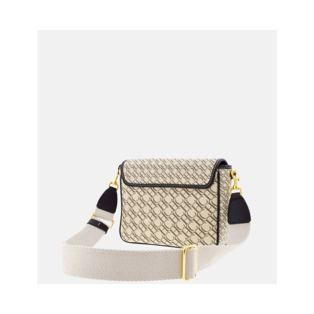Carolina Herrera Canvas Crossbody Tas met Verstelbare Band Beige Dames