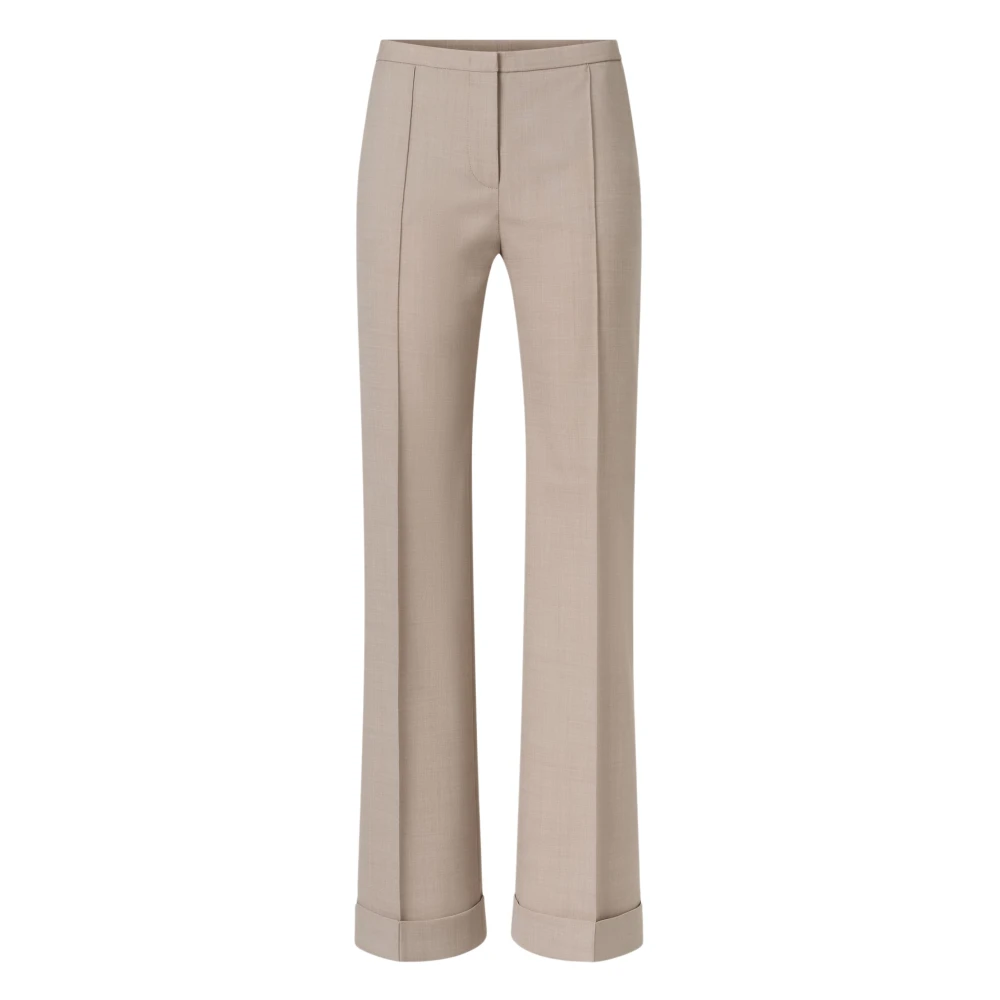 Philosophy di Lorenzo Serafini Wijde Broek Rechte Snit Knoopsluiting Beige Dames