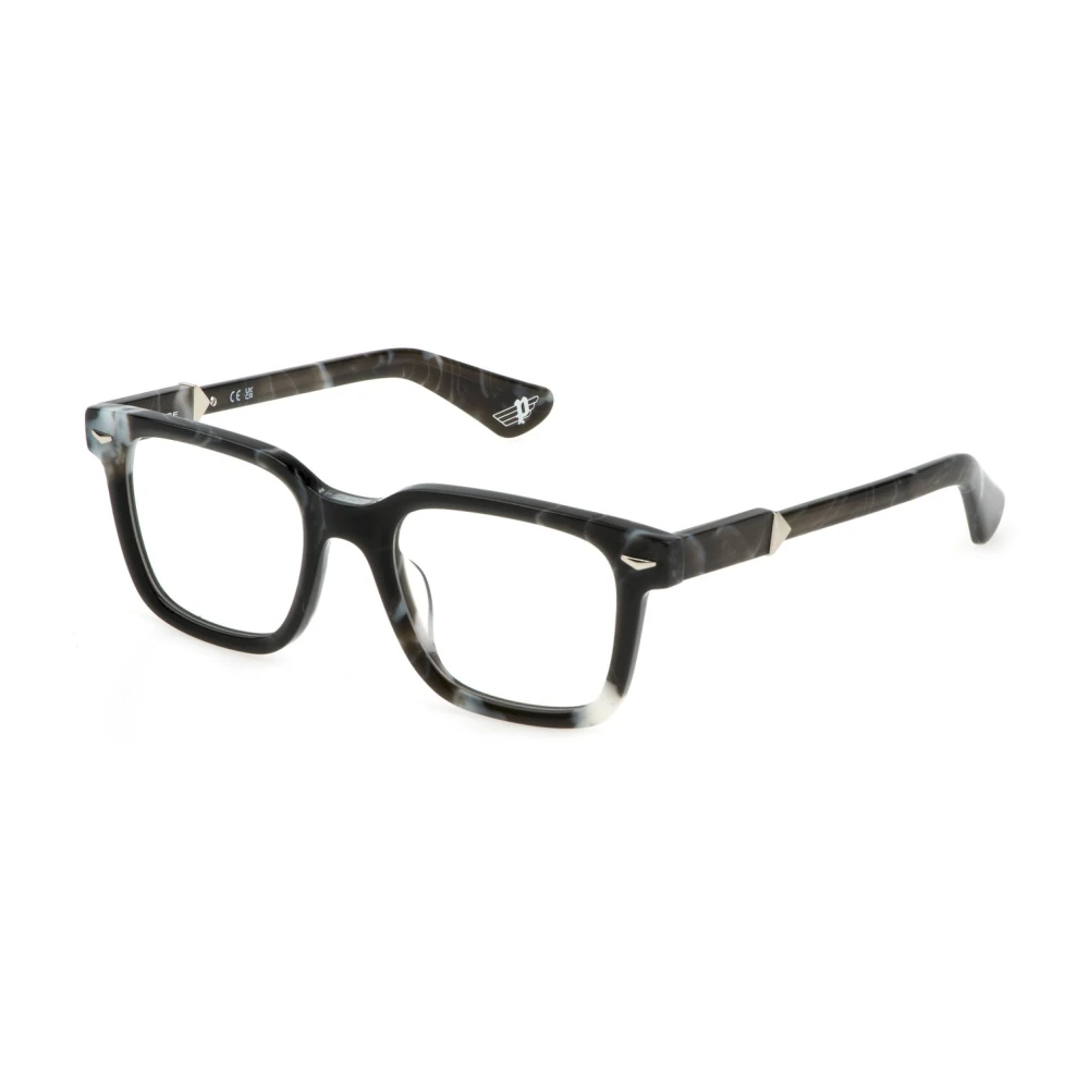 Police Black Glasses, Male, 51 Mm, Classic Aviator Style Eyeglasses