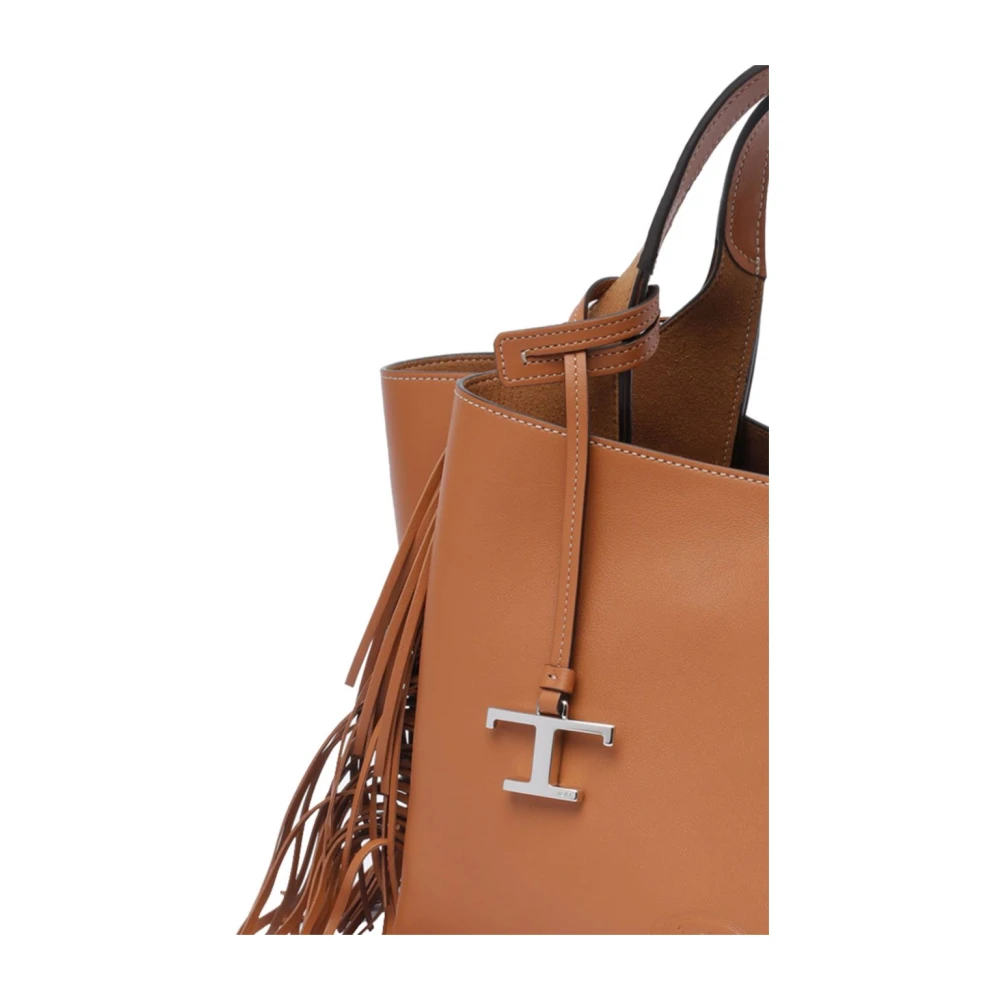 TOD'S Bruine Karabijnsluiting Schoudertas Brown Dames