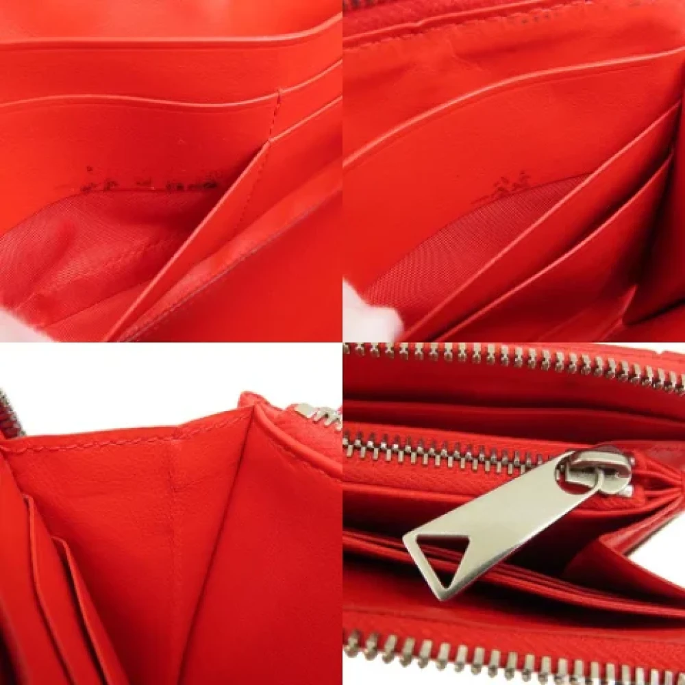 Bottega Veneta Vintage Pre-owned Fabric wallets Red Dames
