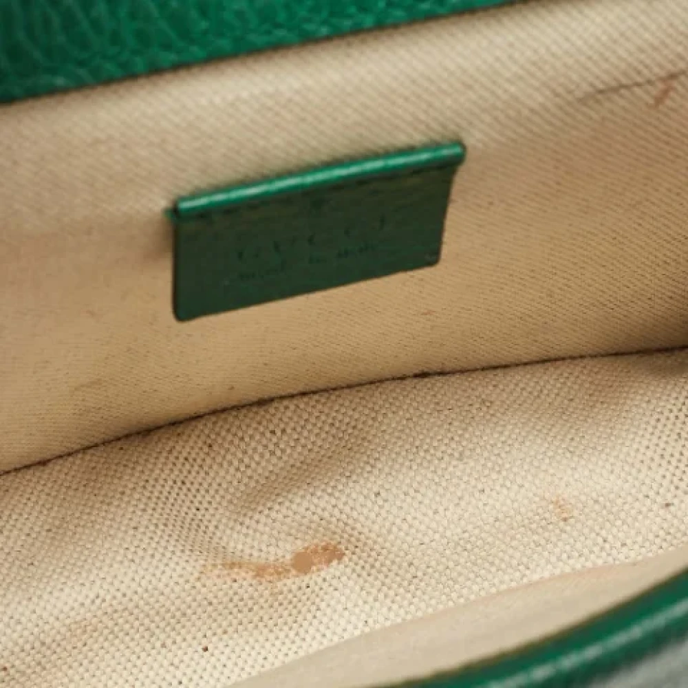 Gucci Vintage Pre-owned Leather gucci-bags Green Dames