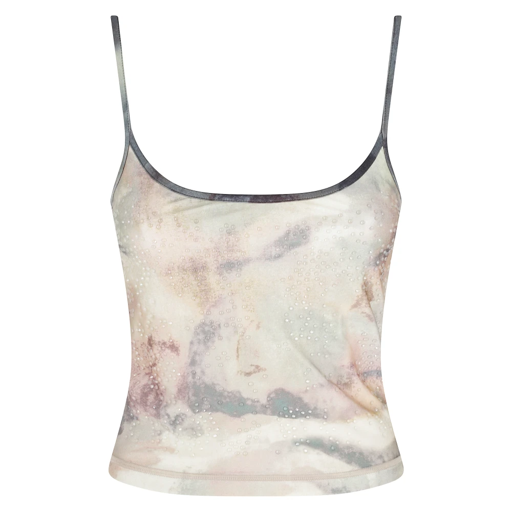 Diesel Kvinno Multicolor Toppar Dam, Xs, Nylon, T-Iplu Tank Top