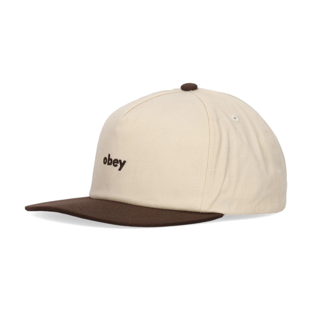 Obey Gebogen Klep Snapback Pet Ongebleekt Multi Beige Heren